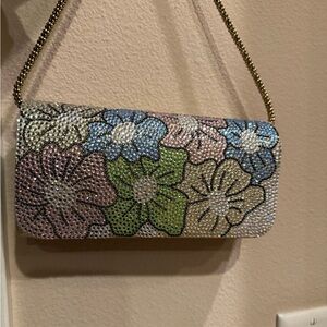High quality Swarovski embellished Floral Crystal Clutch
